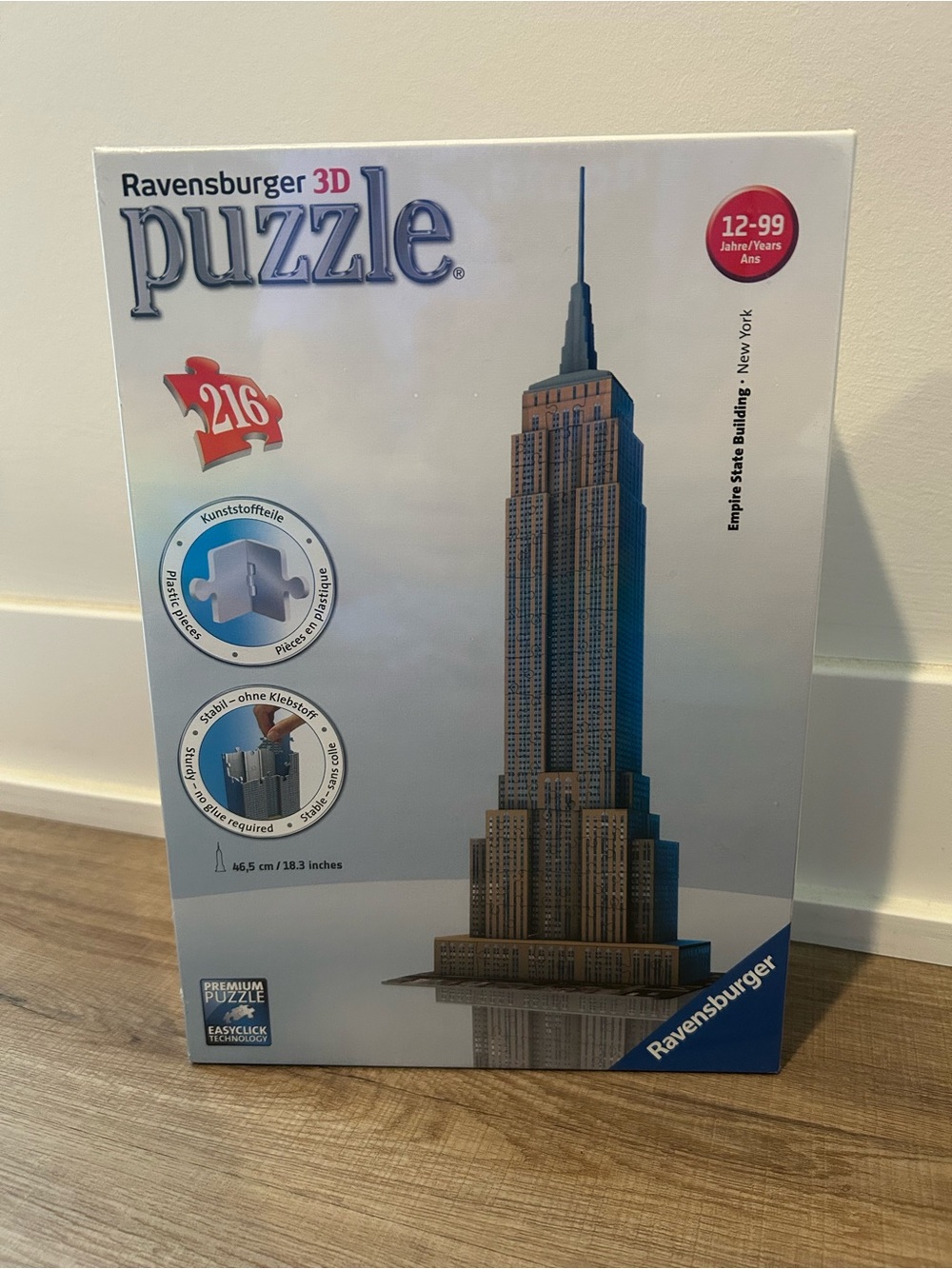 New and Sealed Ravensburger #216 3D Empire State Building New York Puzzle